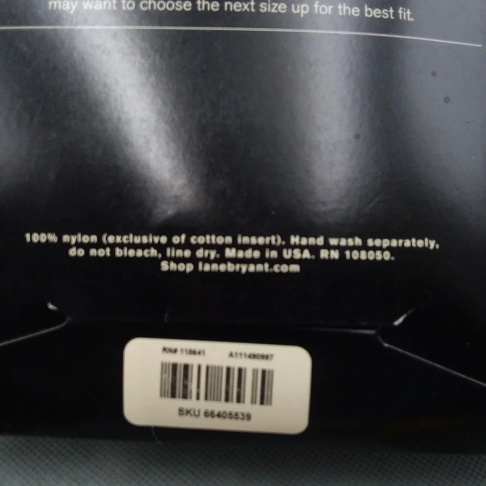 Lane Bryant‎ Daysheer Pantyhose Off Black  Size C USA 100% Nylon NOS